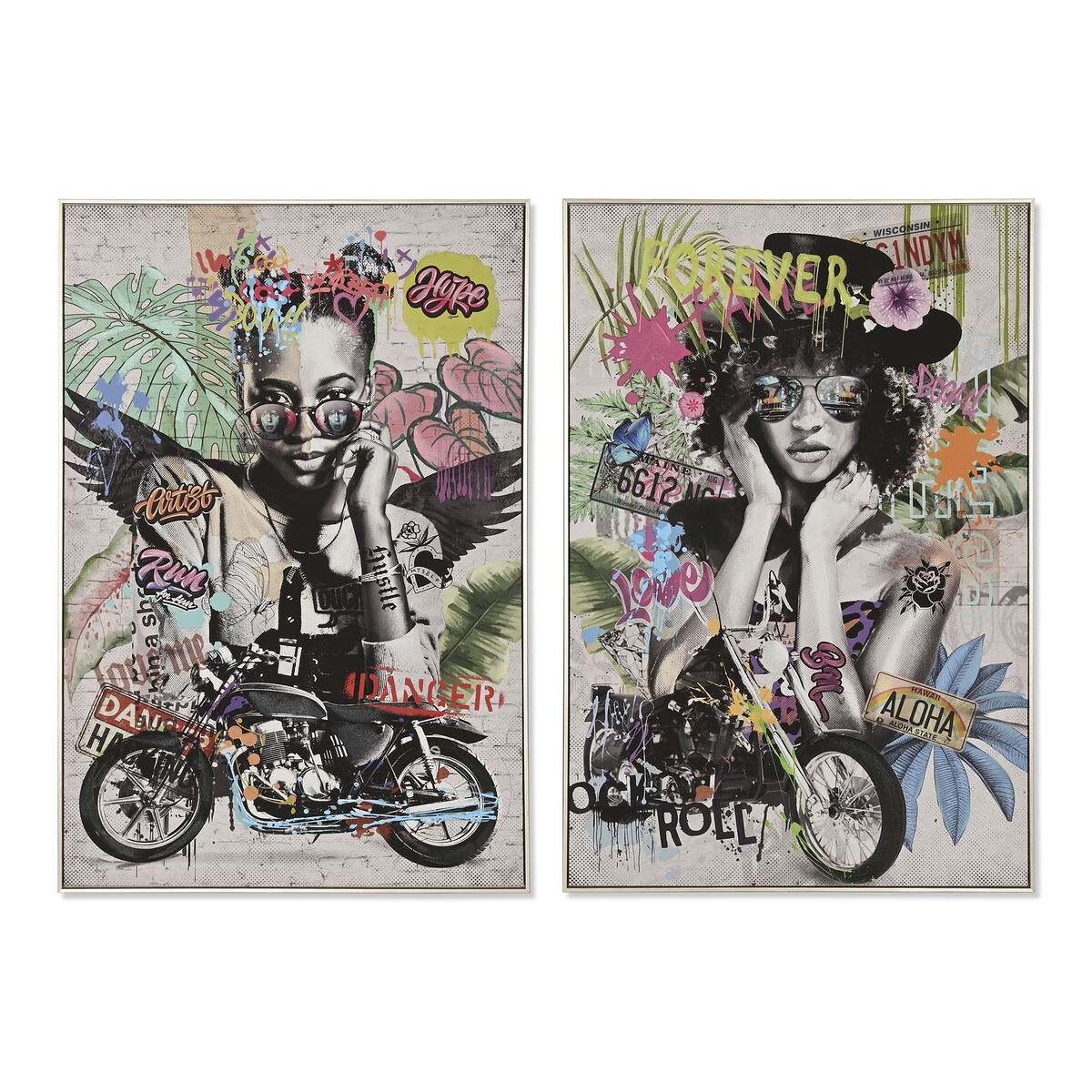 Canvas Home ESPRIT polystyrene Canvas 80 x 3,5 x 120 cm