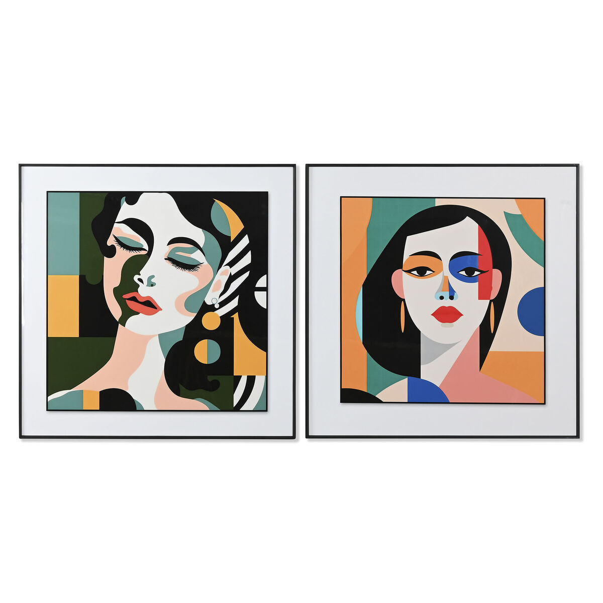 Painting Home ESPRIT Aluminium MDF Wood 80 x 3,5 x 80 cm