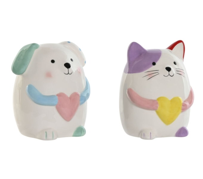 Money box Home ESPRIT Dolomite 13 x 12 x 19 cm (2 Units)