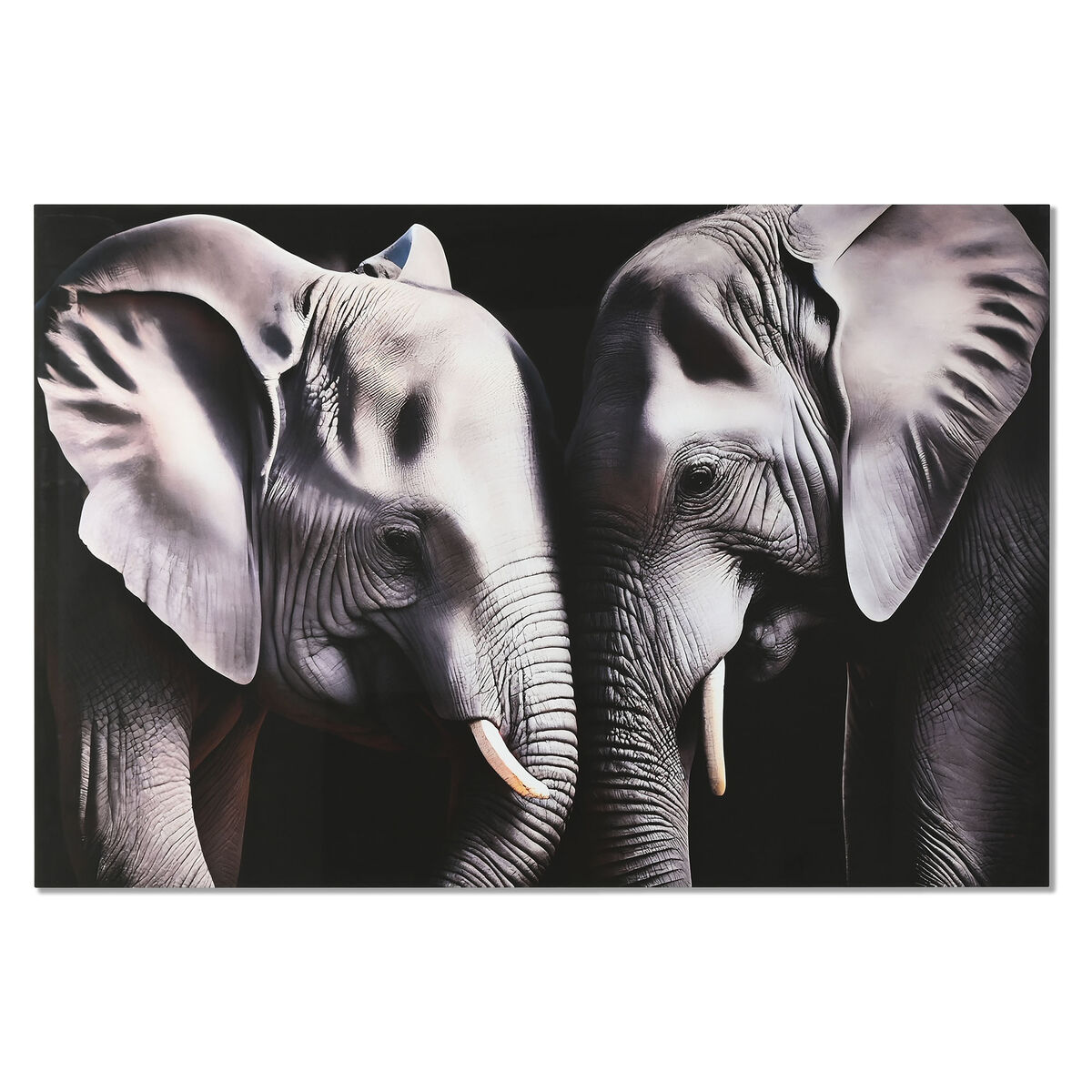 Painting Home ESPRIT Black Grey Printed 150 x 0,4 x 100 cm