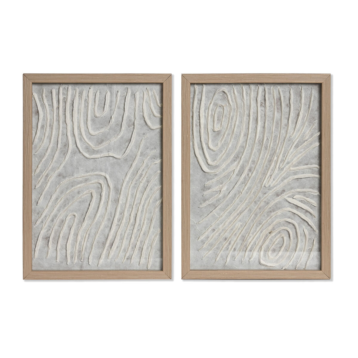 Painting Home ESPRIT White Natural Scandinavian 25 x 2 x 35 cm