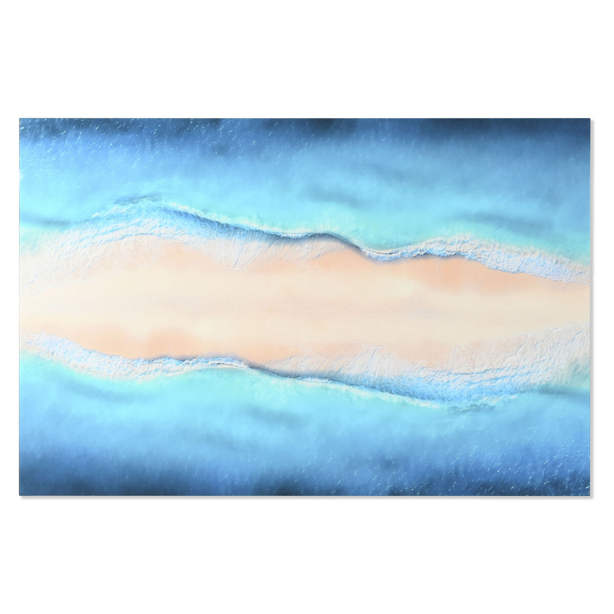 Painting Home ESPRIT Blue Beige Printed 150 x 0,4 x 100 cm