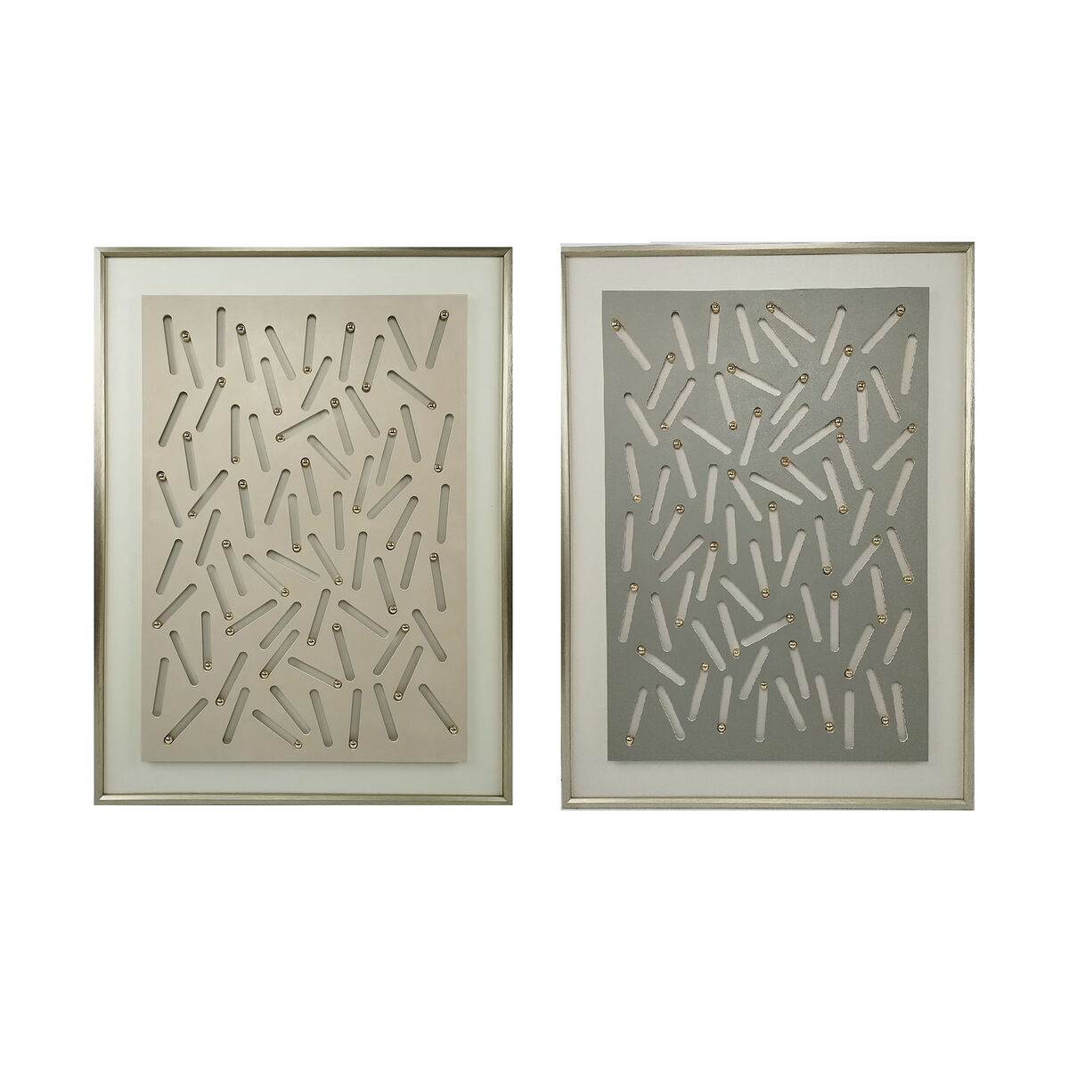 Painting Home ESPRIT Green Beige Golden Modern Urban 90 x 3,5 x 120 cm (2 Units)