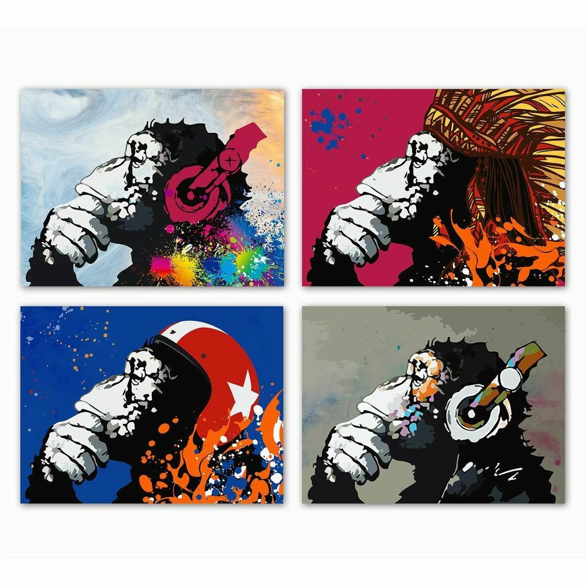 Canvas DKD Home Decor Canvas MDF Wood 70 x 1,8 x 50 cm