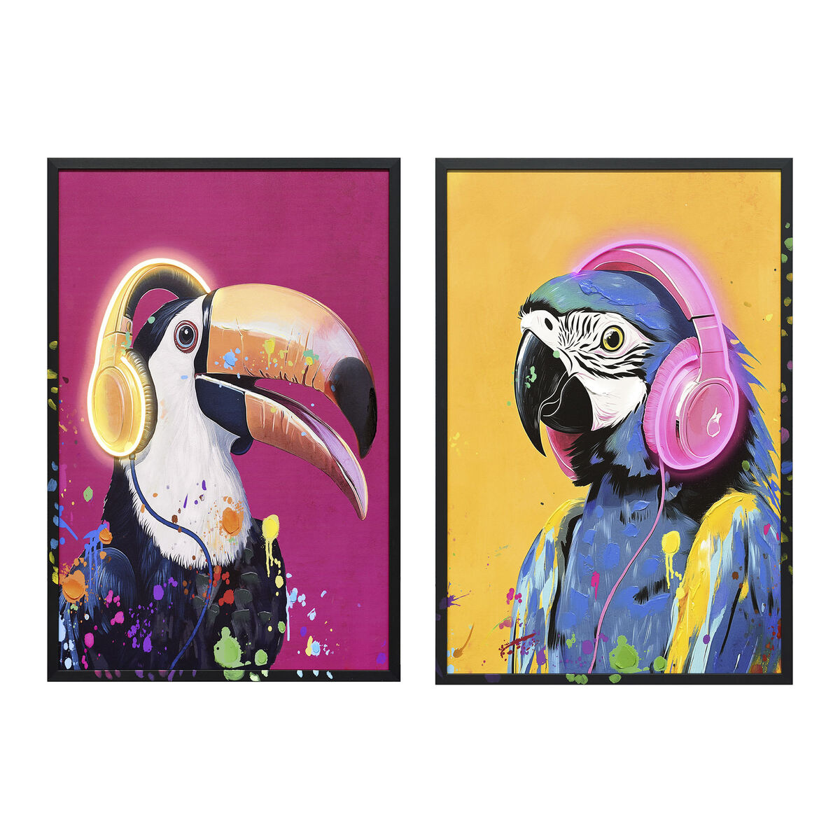 Painting Home ESPRIT Loft 63 x 3 x 93 cm (2 Units)