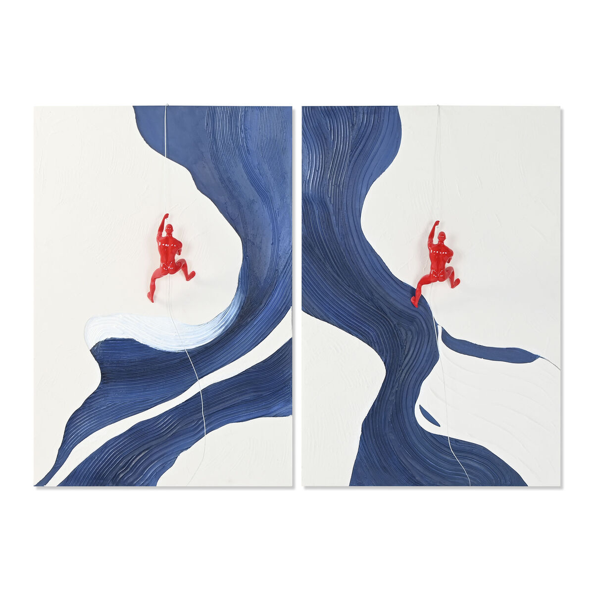 Painting Home ESPRIT White Golden Men Modern 80 x 3,5 x 120 cm (2 Units)