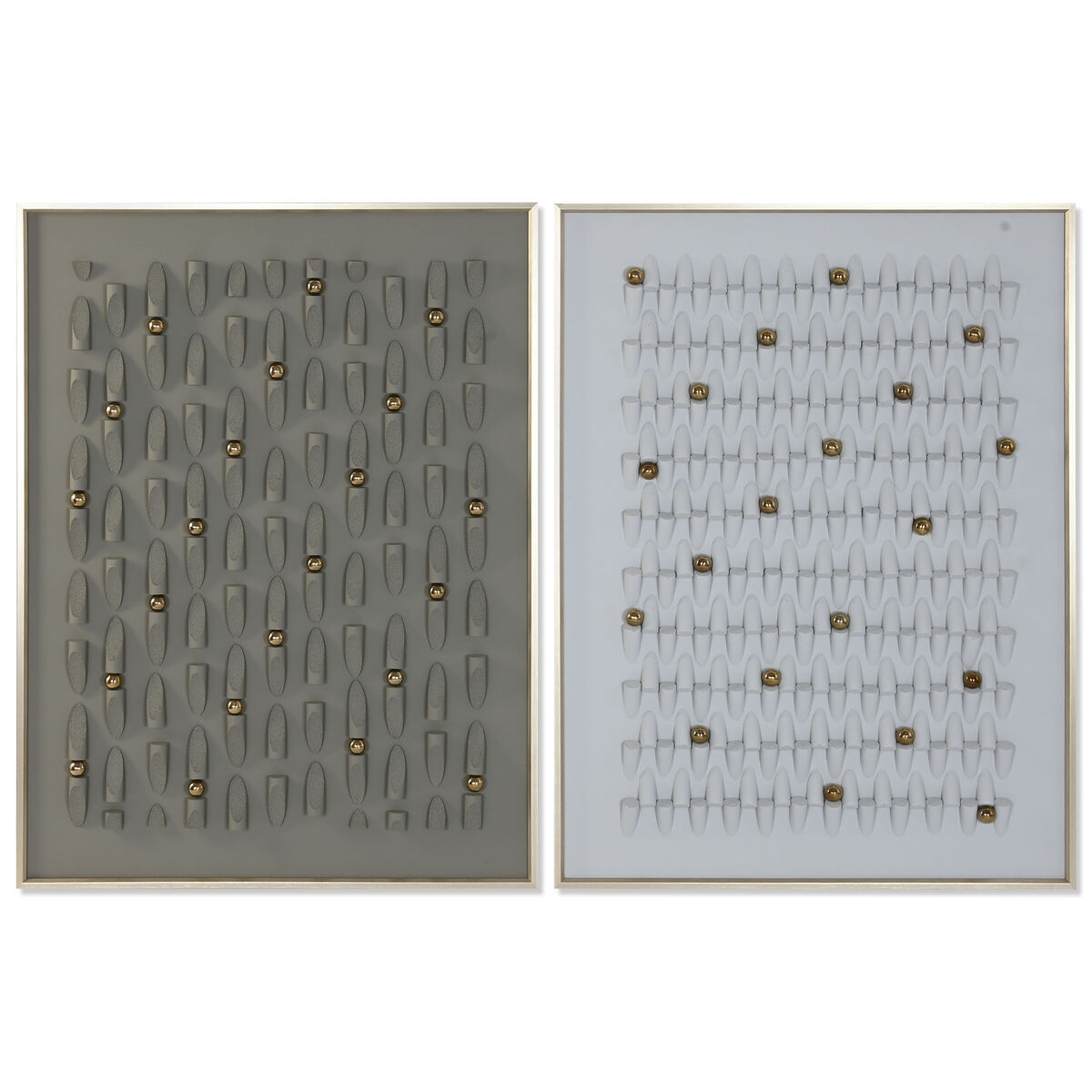 Painting Home ESPRIT Green Grey Abstract Urban 90 x 3,5 x 120 cm (2 Units)