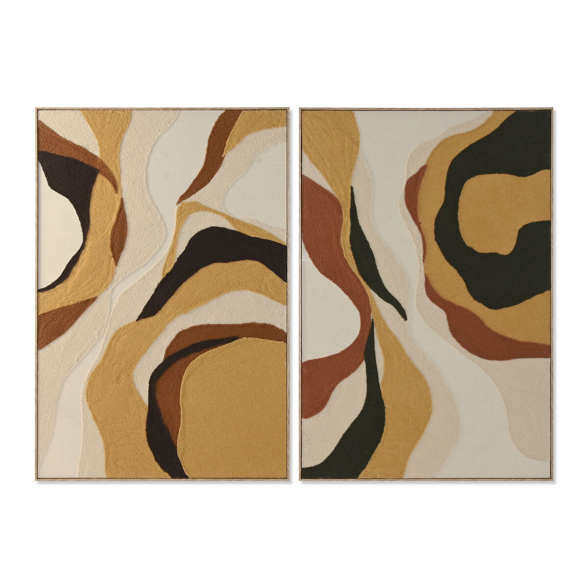 Painting Home ESPRIT Yellow Green Modern Urban 102 x 4,5 x 152 cm (2 Units)