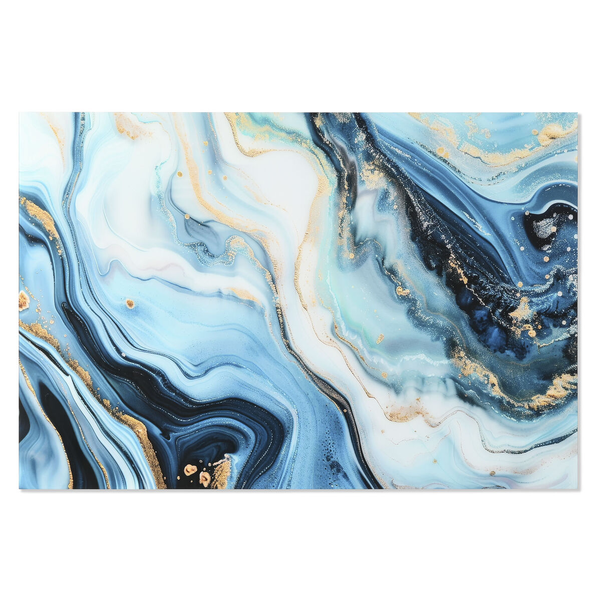 Painting Home ESPRIT Blue Golden Printed 150 x 0,4 x 100 cm