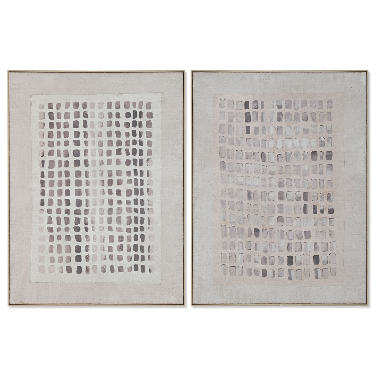 Painting Home ESPRIT White Beige Modern Scandinavian 90 x 4 x 120 cm (2 Units)