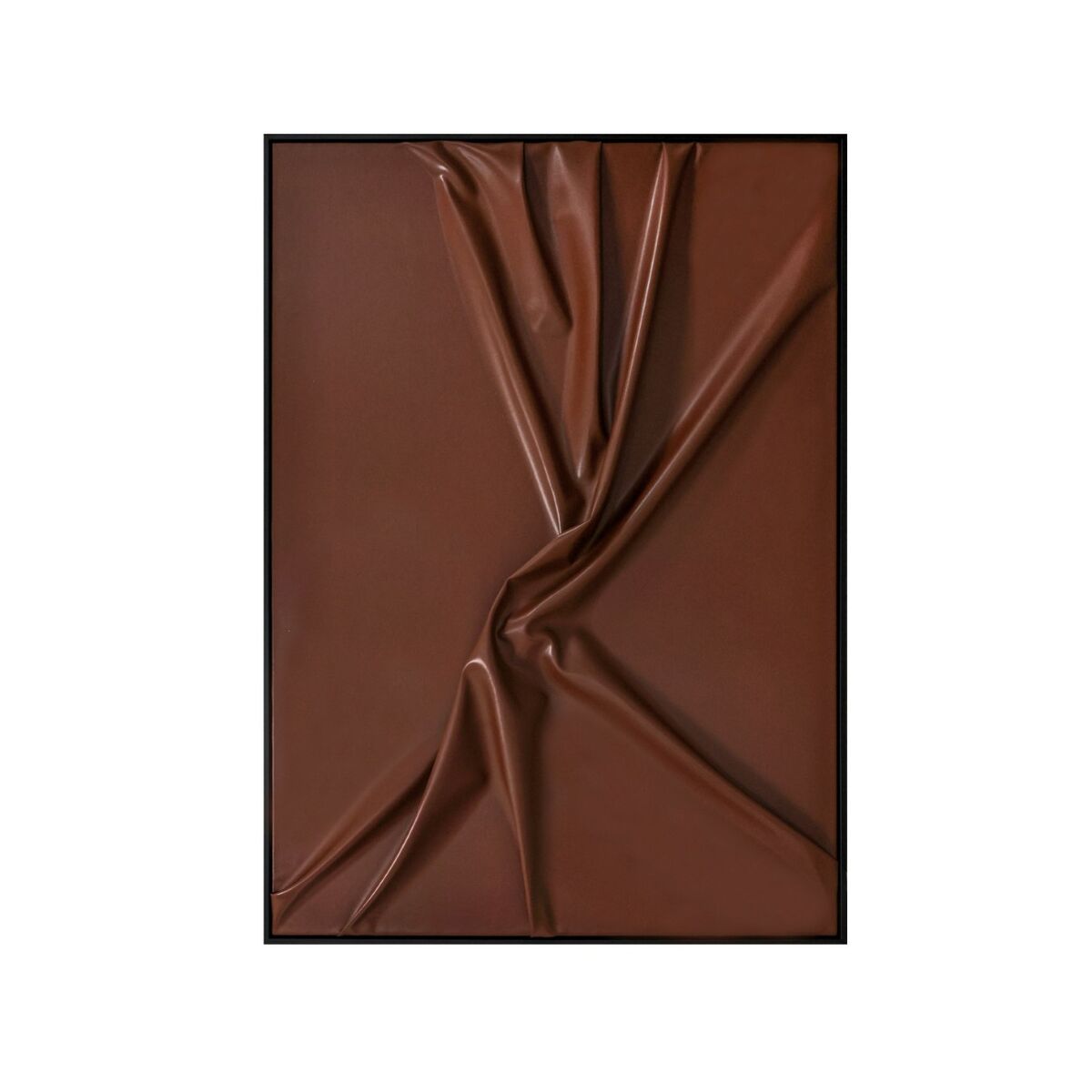 Painting Home ESPRIT Red Abstract Modern With relief 103 x 4 x 143 cm