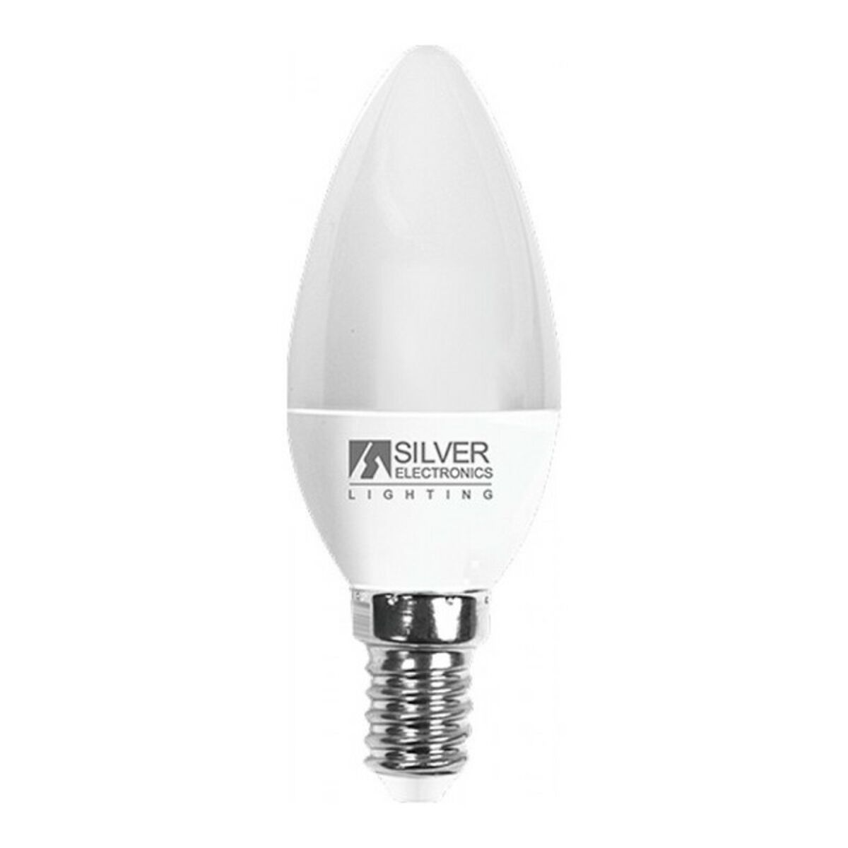 Candle LED Light Bulb Silver Electronics 970714 E14 7W 5000K