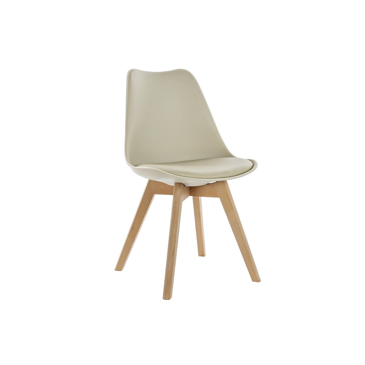 Chair DKD Home Decor 48 x 54 x 82 cm Beige polypropylene Beech