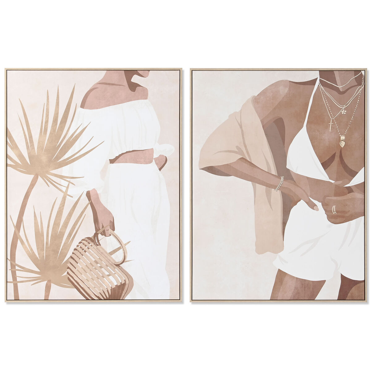 Painting DKD Home Decor Lady Urban (90 x 4 x 120 cm) (2 Units)