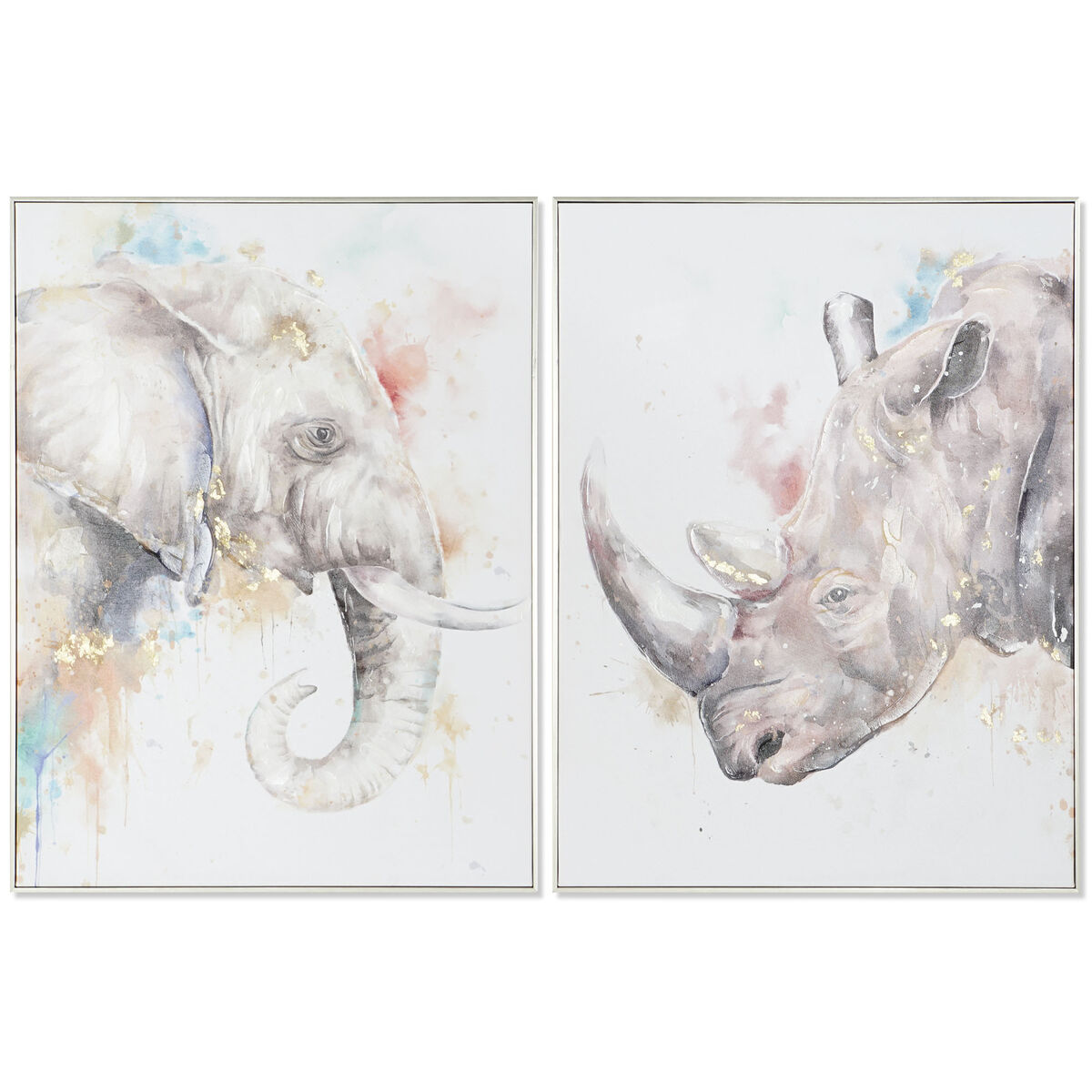Painting DKD Home Decor Modern animals 60 x 3,5 x 80 cm (2 Units)
